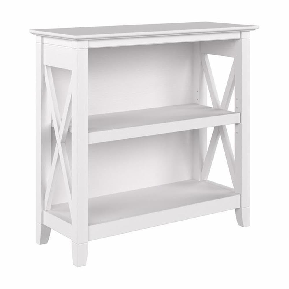 Bush Home Tall 5 Shelf Bookcase for Living Room or Home Office, Large Bookshelf, Modern Farmhouse Style, Key West Collection, Reclaimed Pine