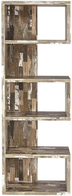 Coaster Home Furnishings Rectangular 5-Tier Bookcase Salvaged Cabin