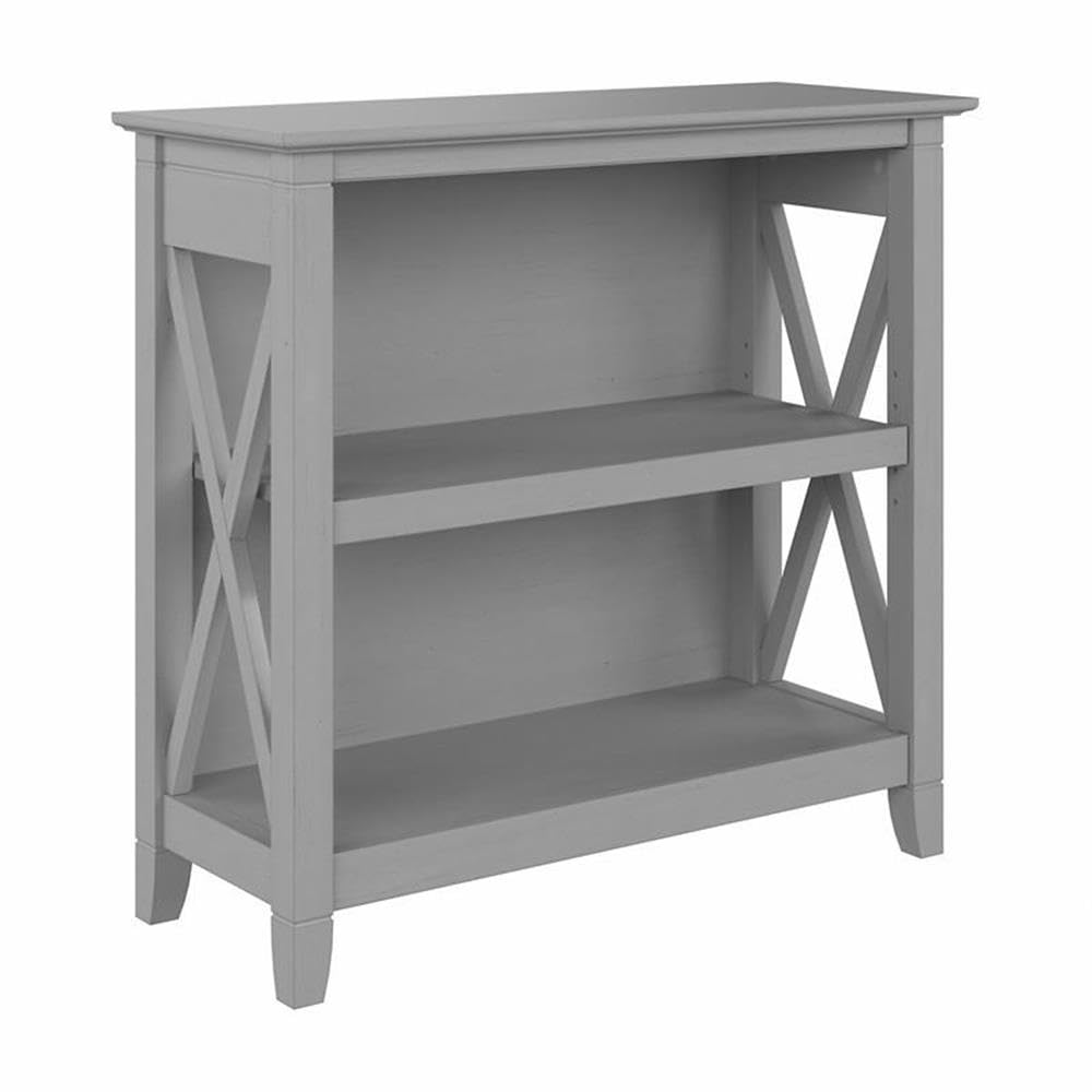 Bush Home Tall 5 Shelf Bookcase for Living Room or Home Office, Large Bookshelf, Modern Farmhouse Style, Key West Collection, Reclaimed Pine