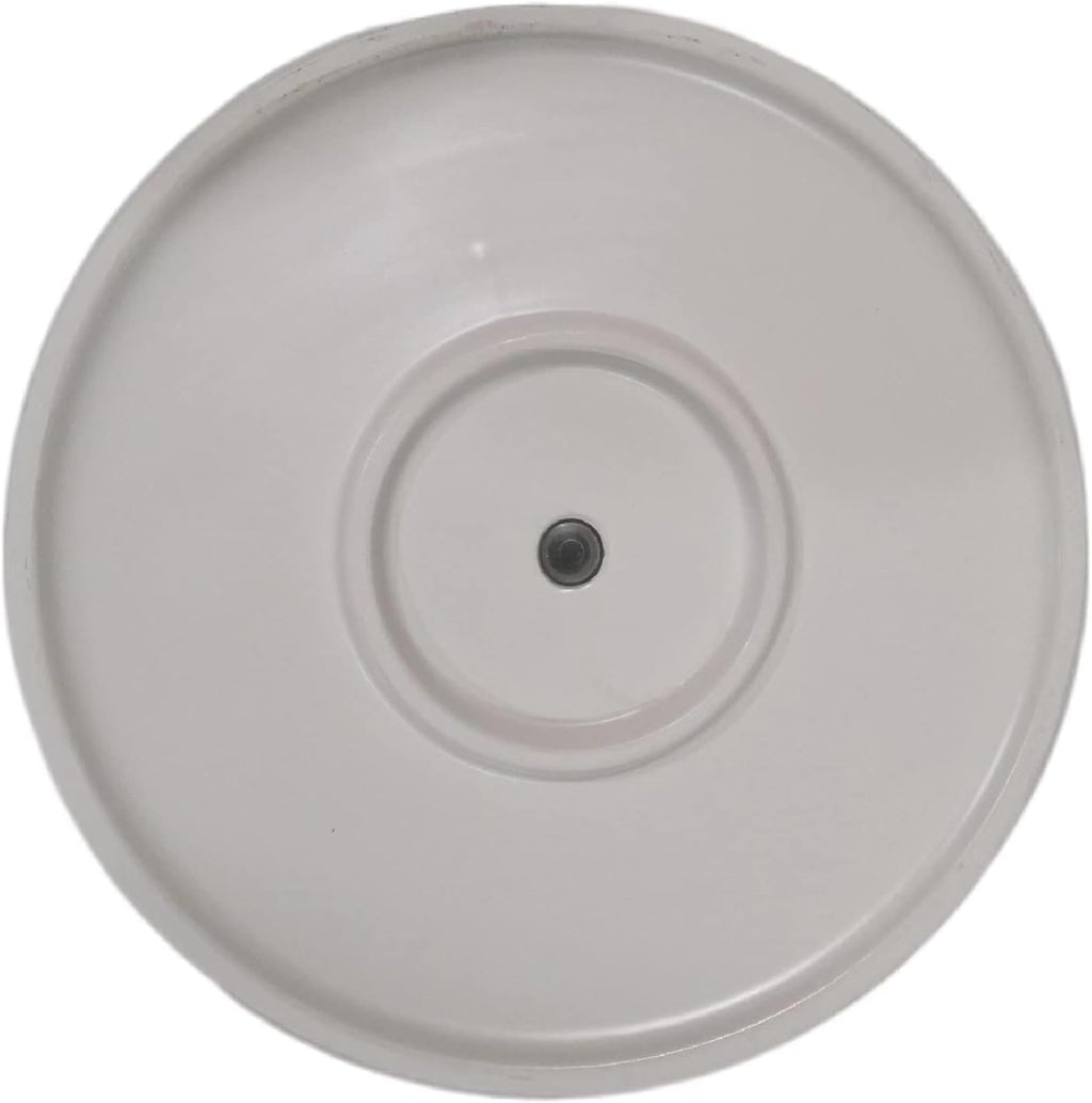 Amazon Basics Fluted Ceramic Round Planter with Drainage Hole, Indoor Outdoor Flower Pot, 10-inch, White