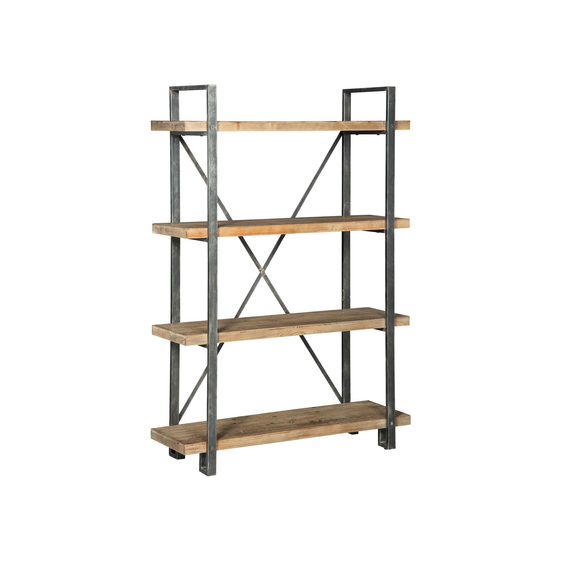 Signature Design by Ashley Forestmin Vintage 4 Tier Wood Bookcase, Light Brown