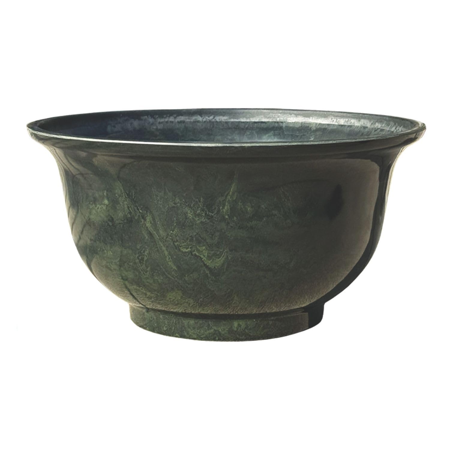 Classic Home and Garden Venetian Deep Bowl 12.5" Planter, Gray Granite