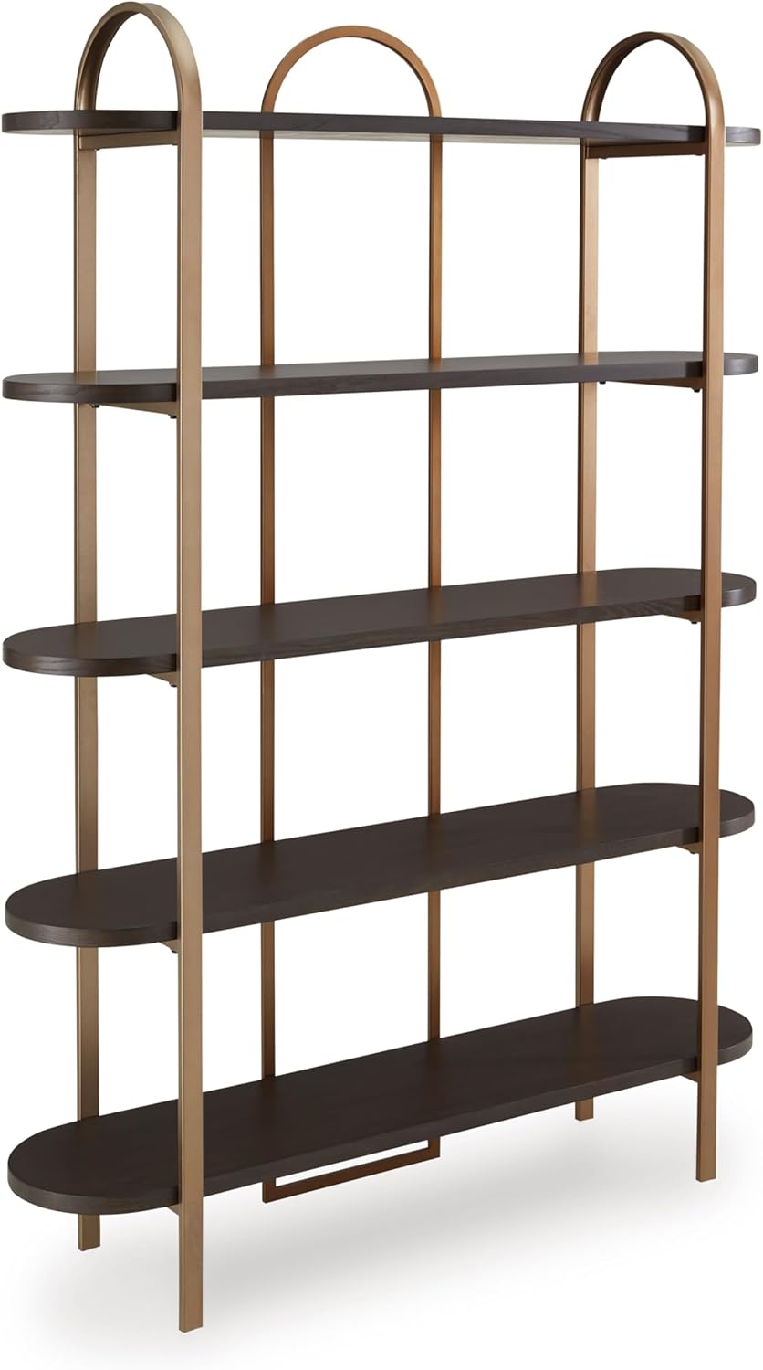 Signature Design by Ashley Forestmin Vintage 4 Tier Wood Bookcase, Light Brown