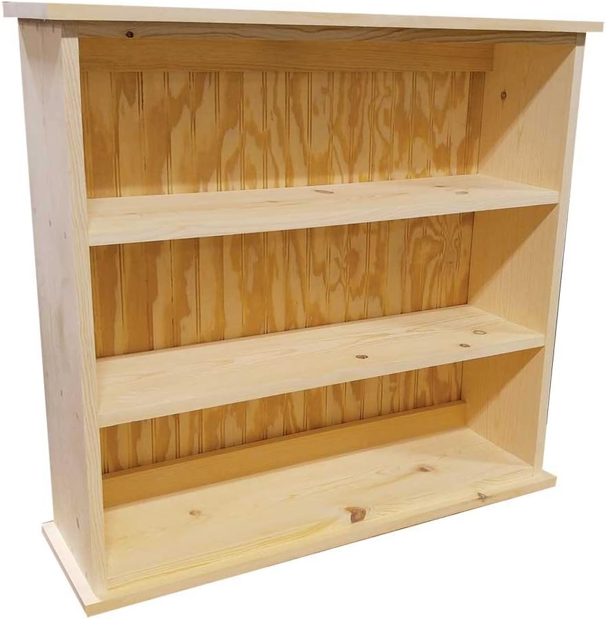 Sawdust City Solid Wood Hall Bookcase (Unfinished Pine)