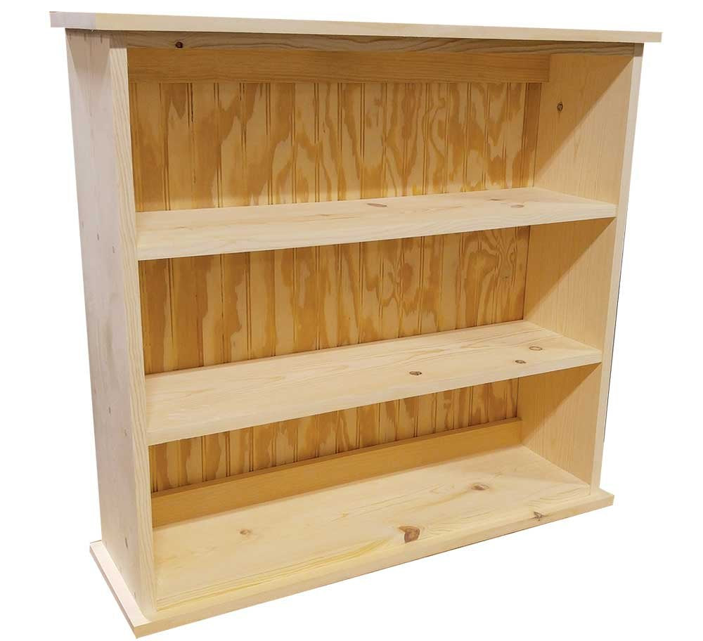 Sawdust City Solid Wood Hall Bookcase (Unfinished Pine)