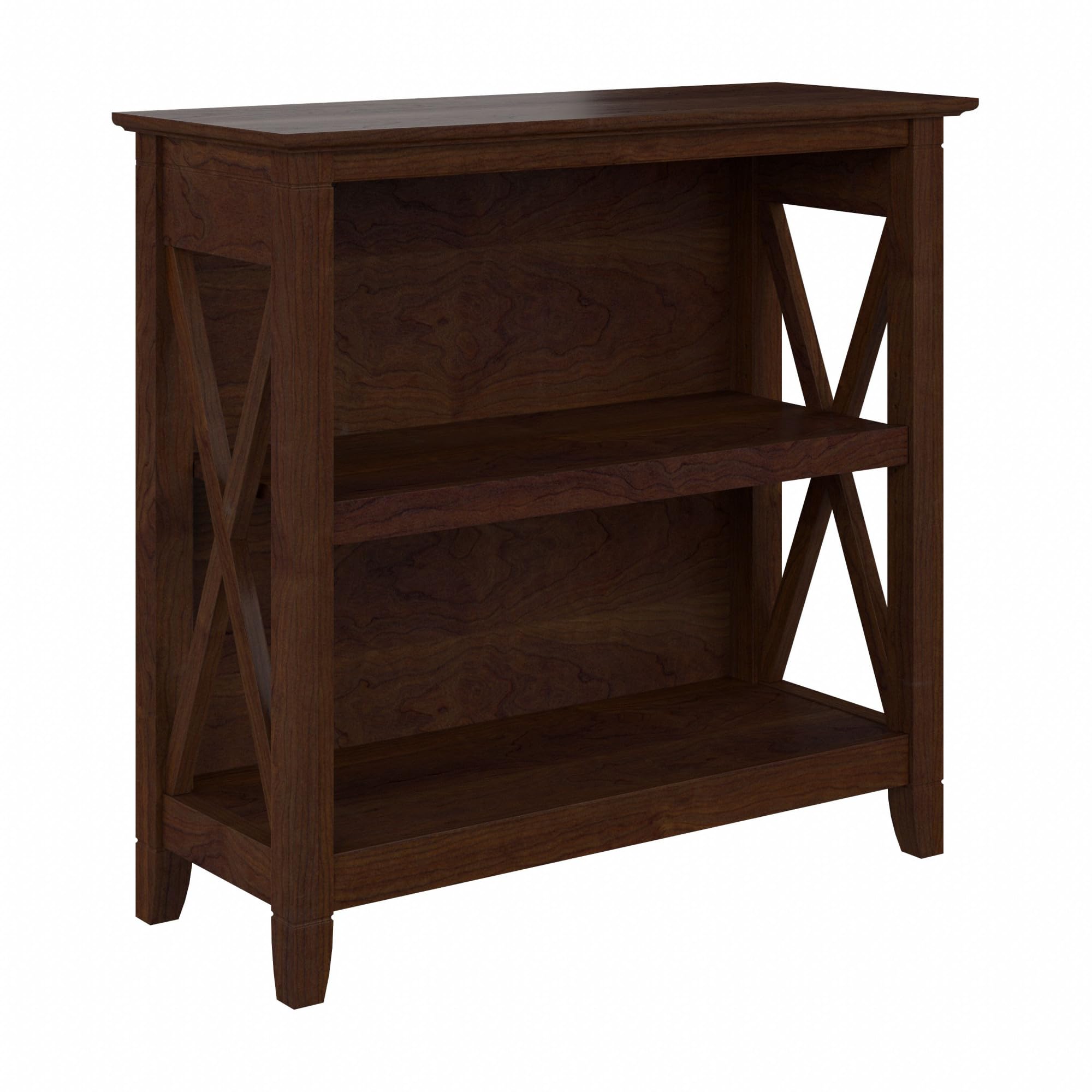 Bush Home Tall 5 Shelf Bookcase for Living Room or Home Office, Large Bookshelf, Modern Farmhouse Style, Key West Collection, Reclaimed Pine