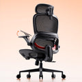 SIHOO B100 Office Chair, Comfy Ergonomic Office Chair, High Back Computer Chair with Adaptive Lumbar Support & Wide Headrest, Flip-up Armrests, Swivel Desk Chair for Long Hours, Grey