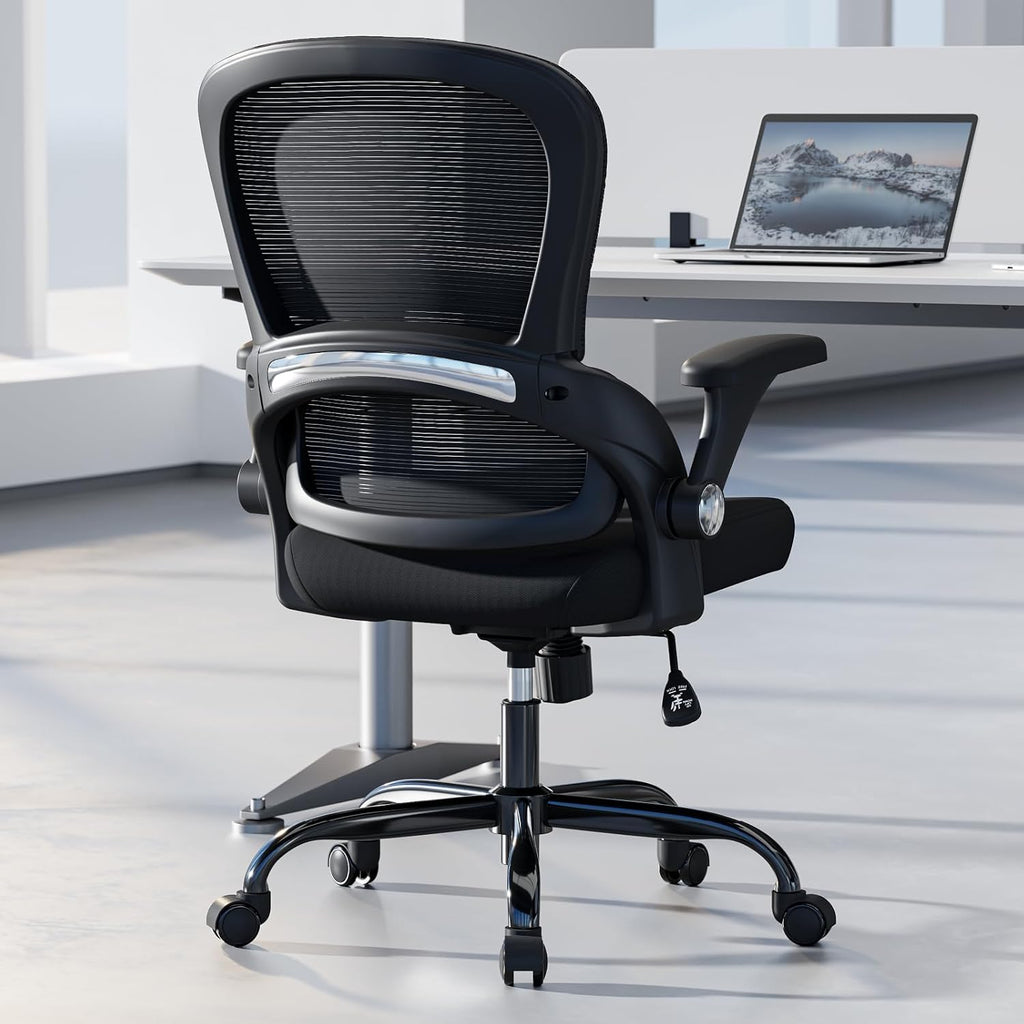 TRALT Office Chair - Ergonomic Office Chair with Back Support, Home Office Desk Chairs, 330lbs Wide Seat Big and Tall Office Chairs, Comfy Desk Chair for Work, Study, Office, Gaming (Black)