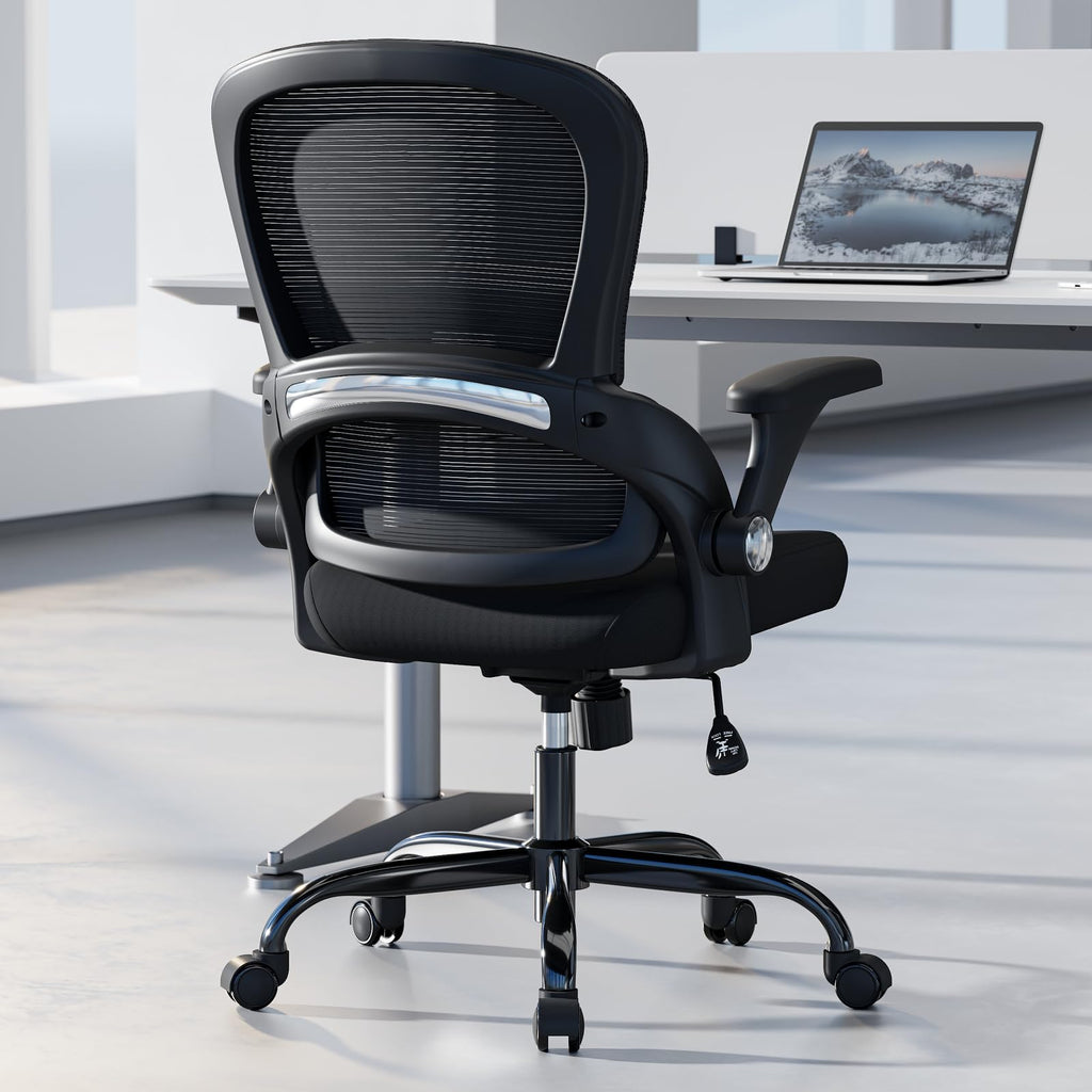 TRALT Office Chair - Ergonomic Office Chair with Back Support, Home Office Desk Chairs, 330lbs Wide Seat Big and Tall Office Chairs, Comfy Desk Chair for Work, Study, Office, Gaming (Black)