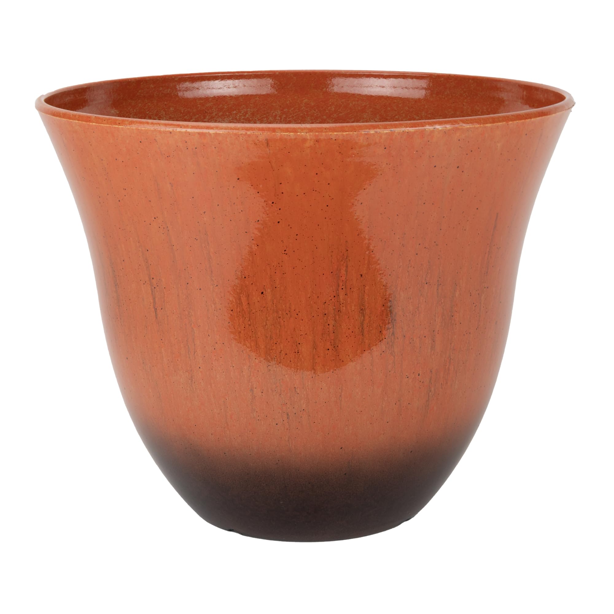 Classic Home and Garden Honeysuckle Resin Planters - Lightweight Indoor & Outdoor Plant Pots - UV-Resistant Plastic Flower Pots - Pot Planters for Flowers & Herbs (15" Tequila Sunrise)