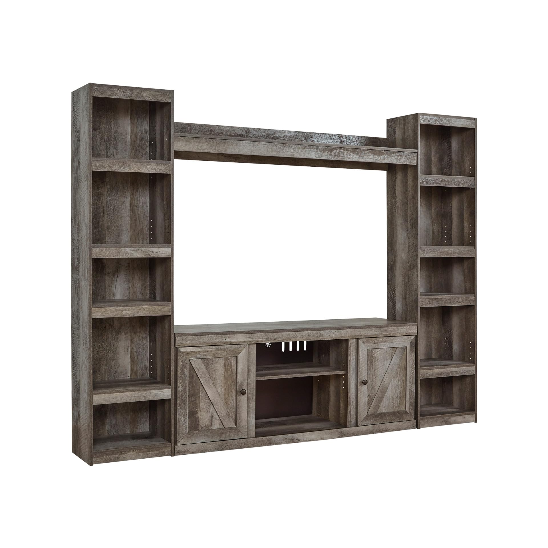 Signature Design by Ashley Wynnlow Rustic Pier-Style 72" Bookcase, Grayish Brown