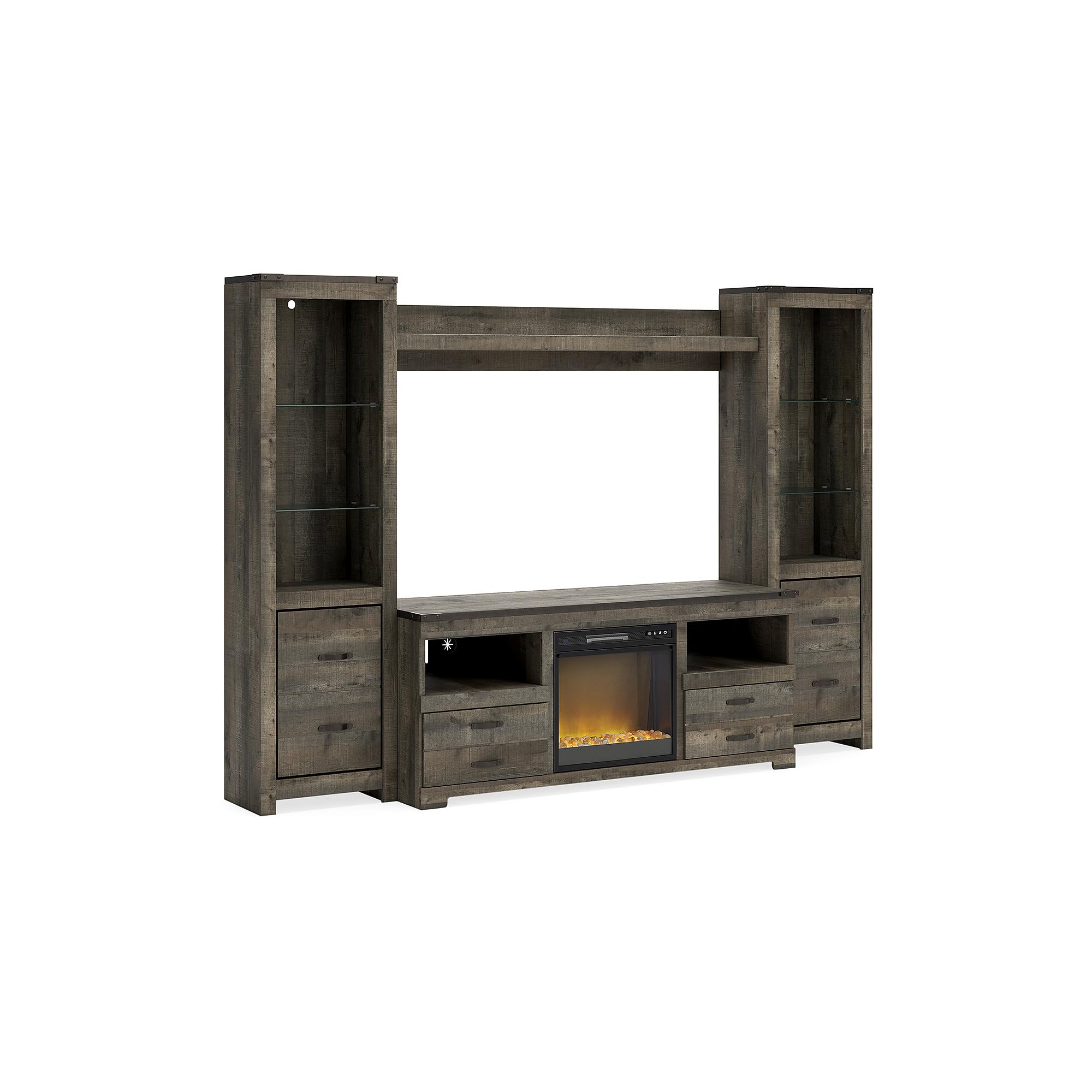 Signature Design by Ashley Wynnlow Rustic Pier-Style 72" Bookcase, Grayish Brown