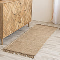 HOMEMONDE Chunky Braided Jute Area Rug 6x9 ft Rectangle Boho Home Décor Indoor Rug - Natural Handcrafted Farmhouse Style Rug for Bedroom, Living Room, Dining Room Kitchen, and Hallway