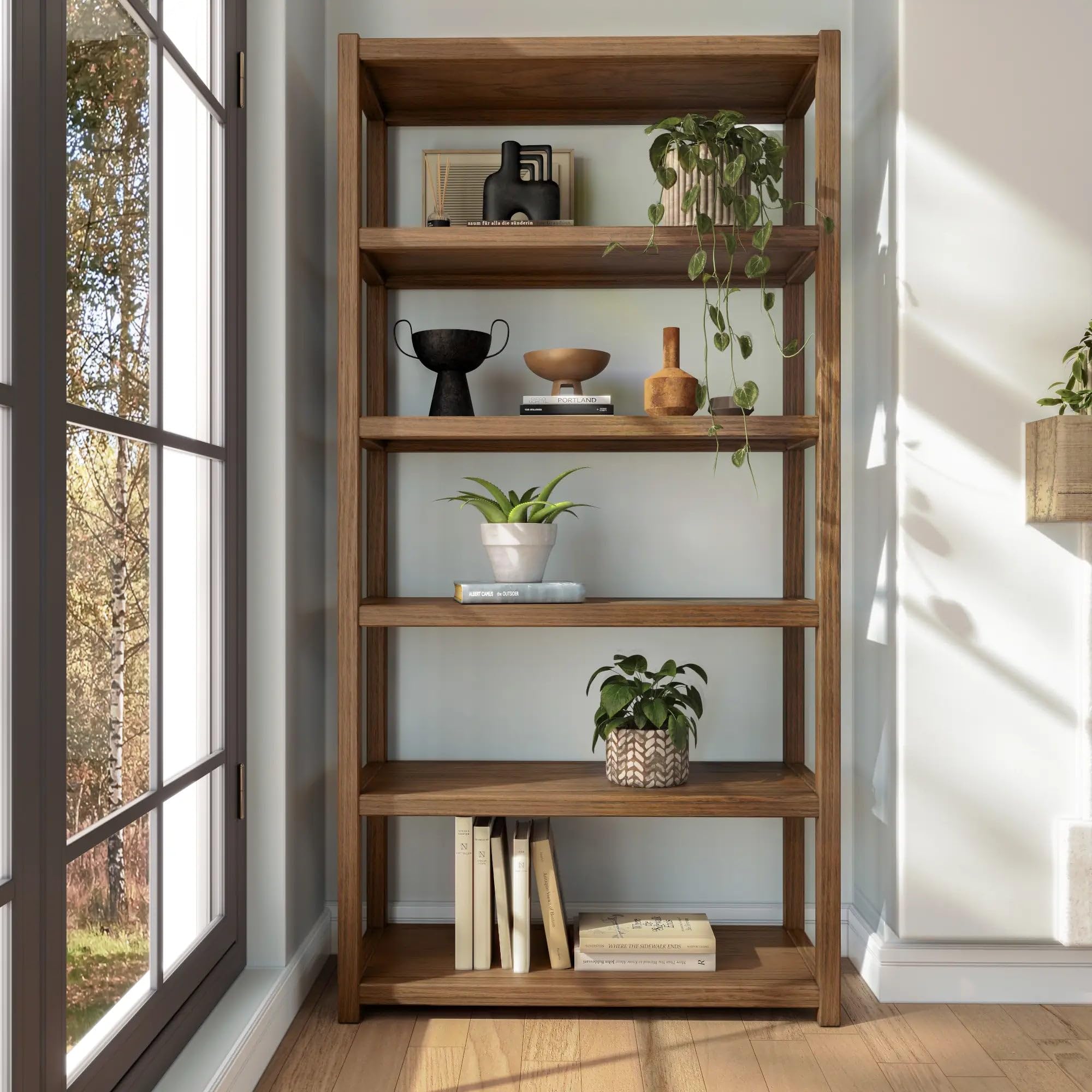 Grain Wood Furniture Greenport 72" Bookcase - Brushed Driftwood