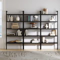 Nathan James Beacon Bohemian 5 Tier Bookshelf, Wall Mounted Bookcase, Solid Wood Bookshelf in Warm Pine