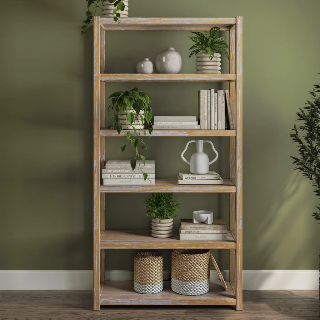 Grain Wood Furniture Greenport 72" Bookcase - Brushed Driftwood