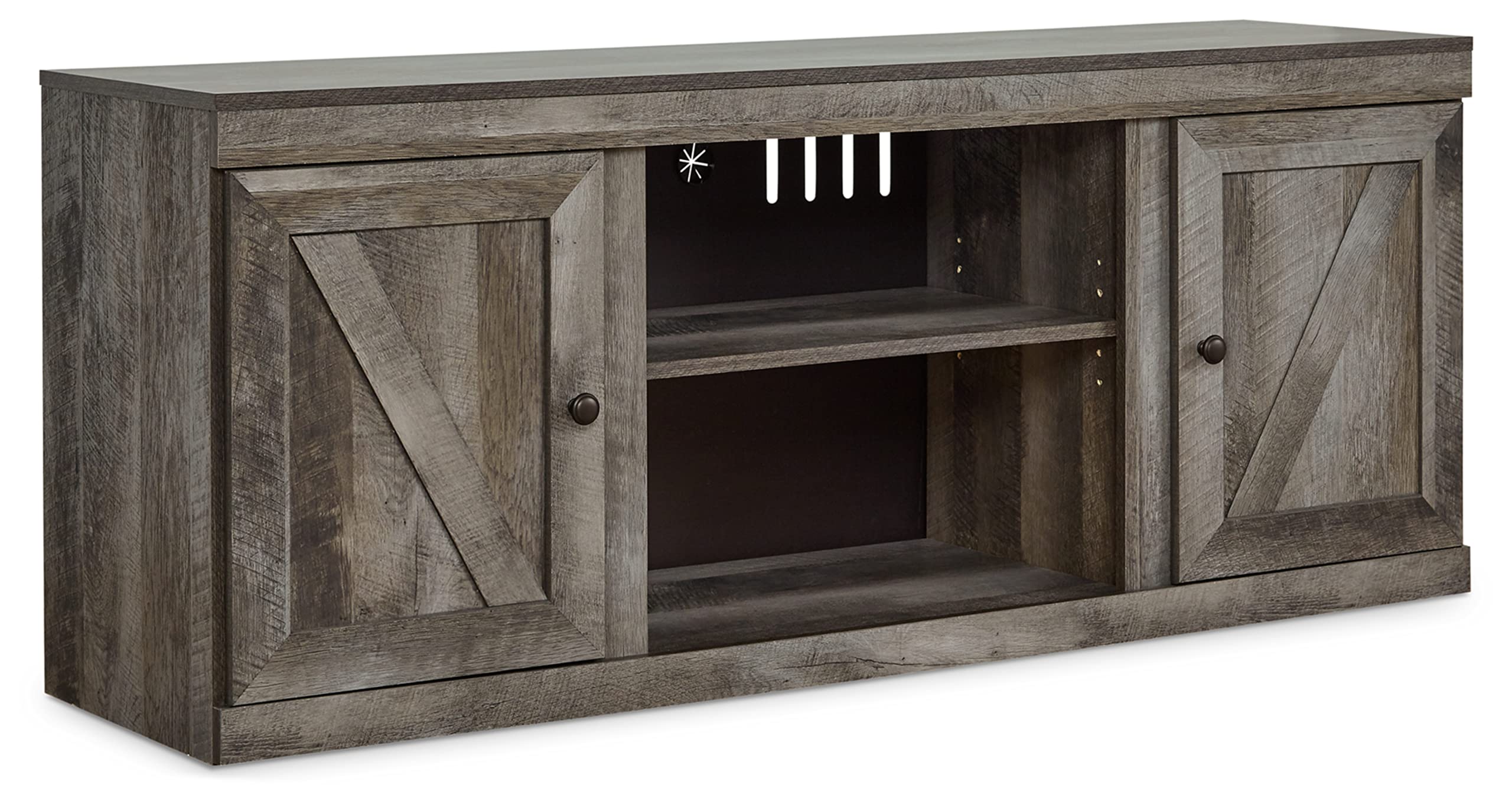 Signature Design by Ashley Wynnlow Rustic Pier-Style 72" Bookcase, Grayish Brown