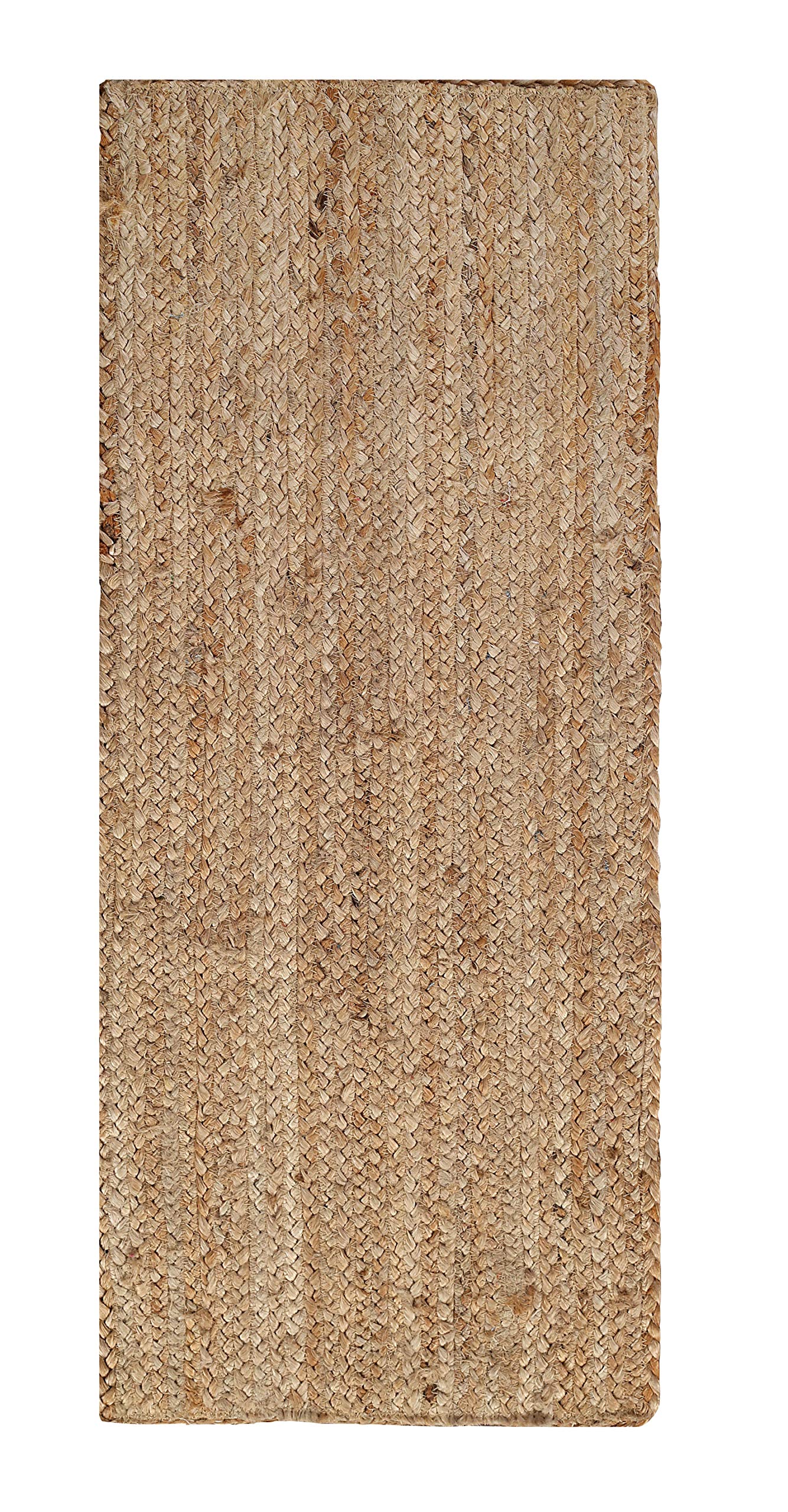 Ramanta Home Hand Woven Jute Braided Rug 2'x3' - Natural, Boho Reversible Floor Carpet for Living Room, Farmhouse Accent Rugs for Kitchen, Nursery, Kids Room, Bedroom, Patio - 24X36 Inch