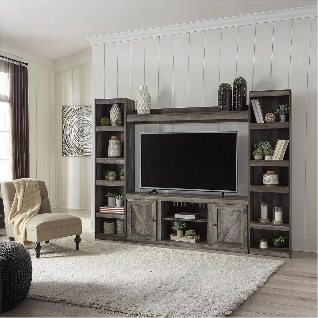 Signature Design by Ashley Wynnlow Rustic Pier-Style 72" Bookcase, Grayish Brown