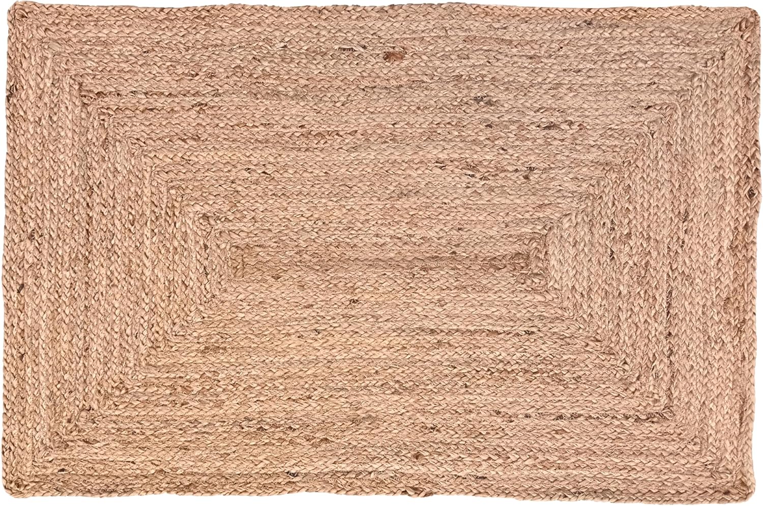 Ramanta Home Hand Woven Jute Braided Rug 2'x3' - Natural, Boho Reversible Floor Carpet for Living Room, Farmhouse Accent Rugs for Kitchen, Nursery, Kids Room, Bedroom, Patio - 24X36 Inch