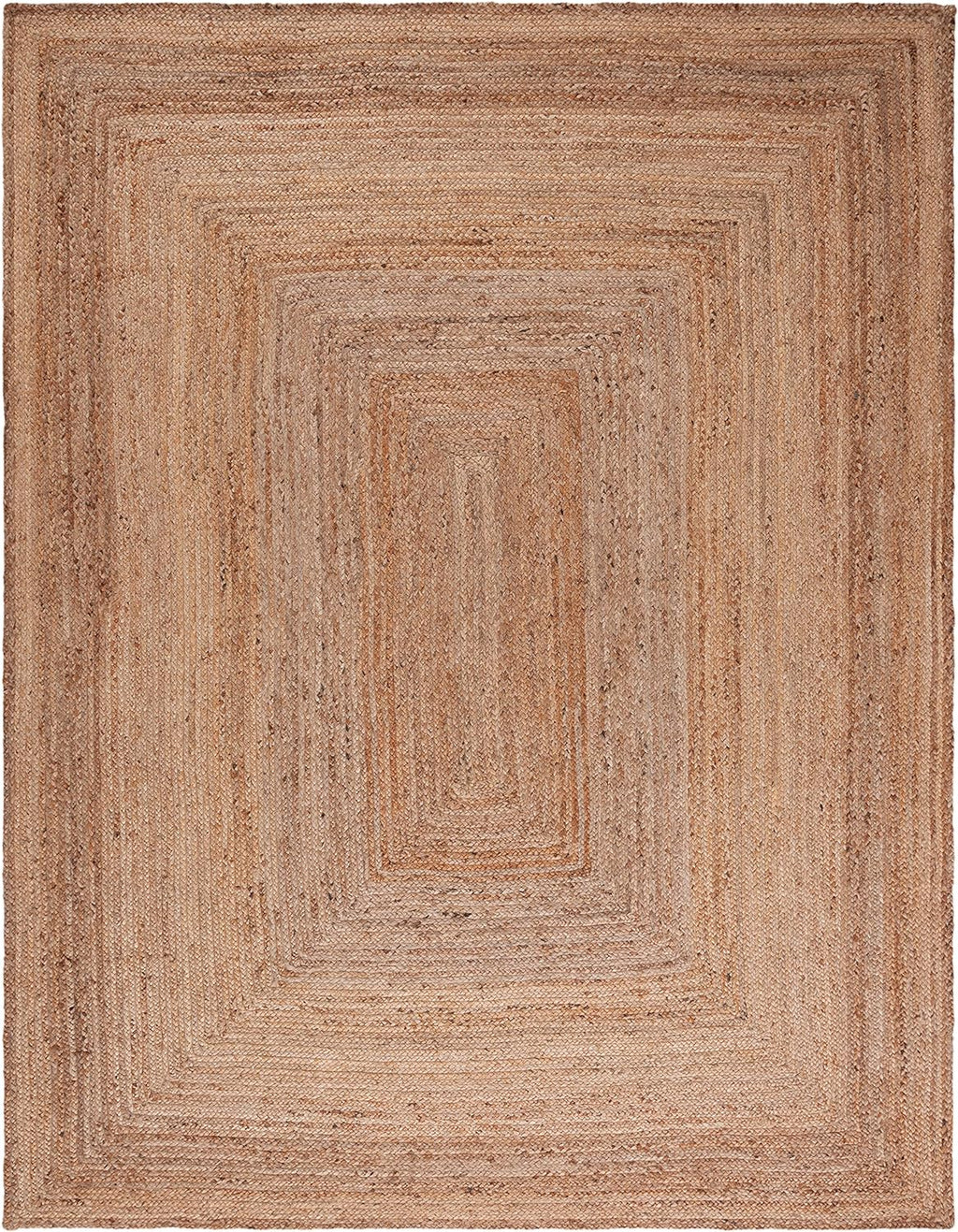 SAFAVIEH Area Rug 8x10 - Cape Cod Collection - Large - Natural Brown, Handmade Braided Flat Weave Jute (CAP252A)