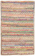 SAFAVIEH Cape Cod Collection Area Rug - 6' x 9' Oval, Natural & Multi, Handmade Boho Braided Jute, Ideal for High Traffic Areas in Living Room, Bedroom (CAP251A)