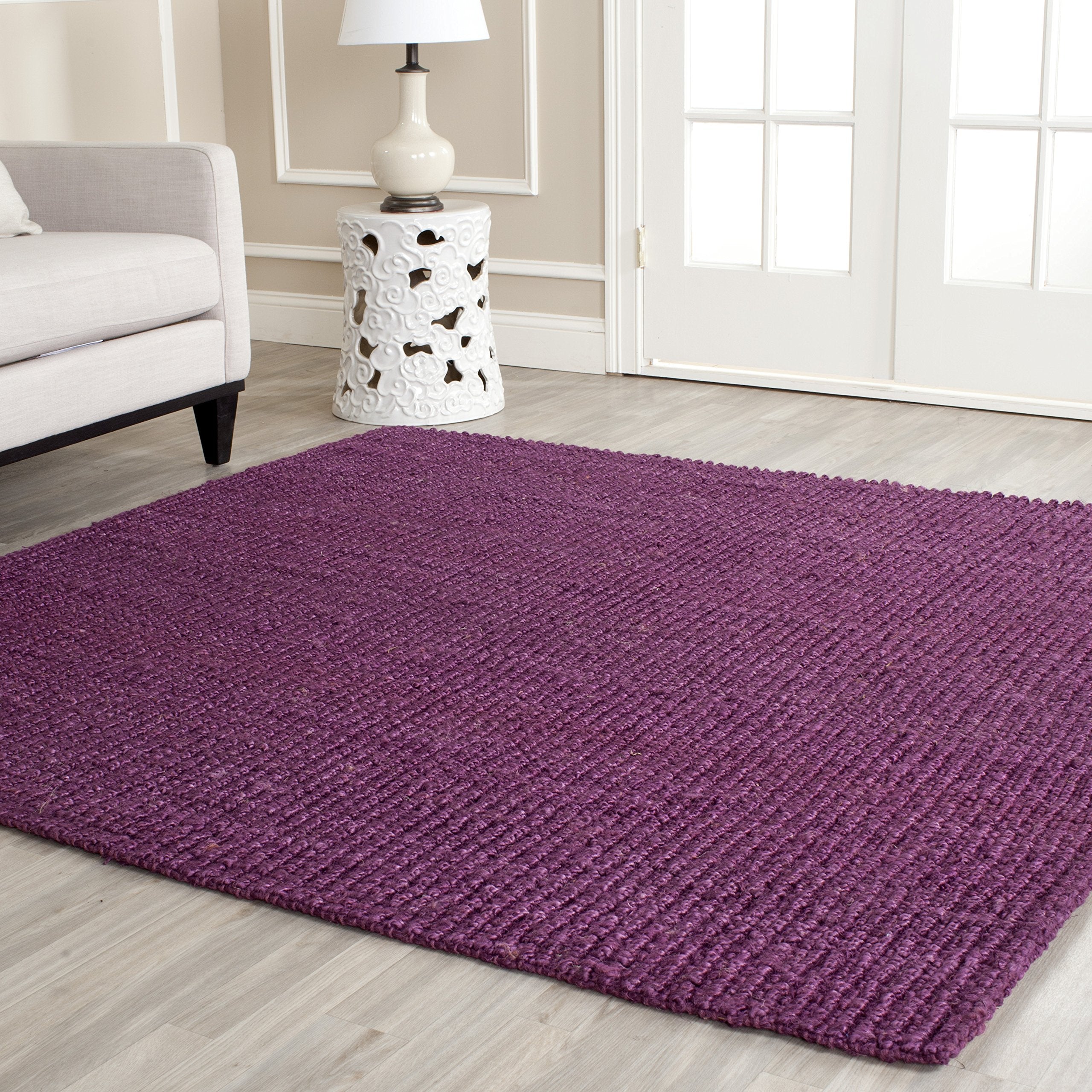 SAFAVIEH Area Rug 9x12 - Natural Fiber Collection - Large - Natural Brown, Handmade Jute, Farmhouse Style, Chunky Textured Thick Pile (NF447A)