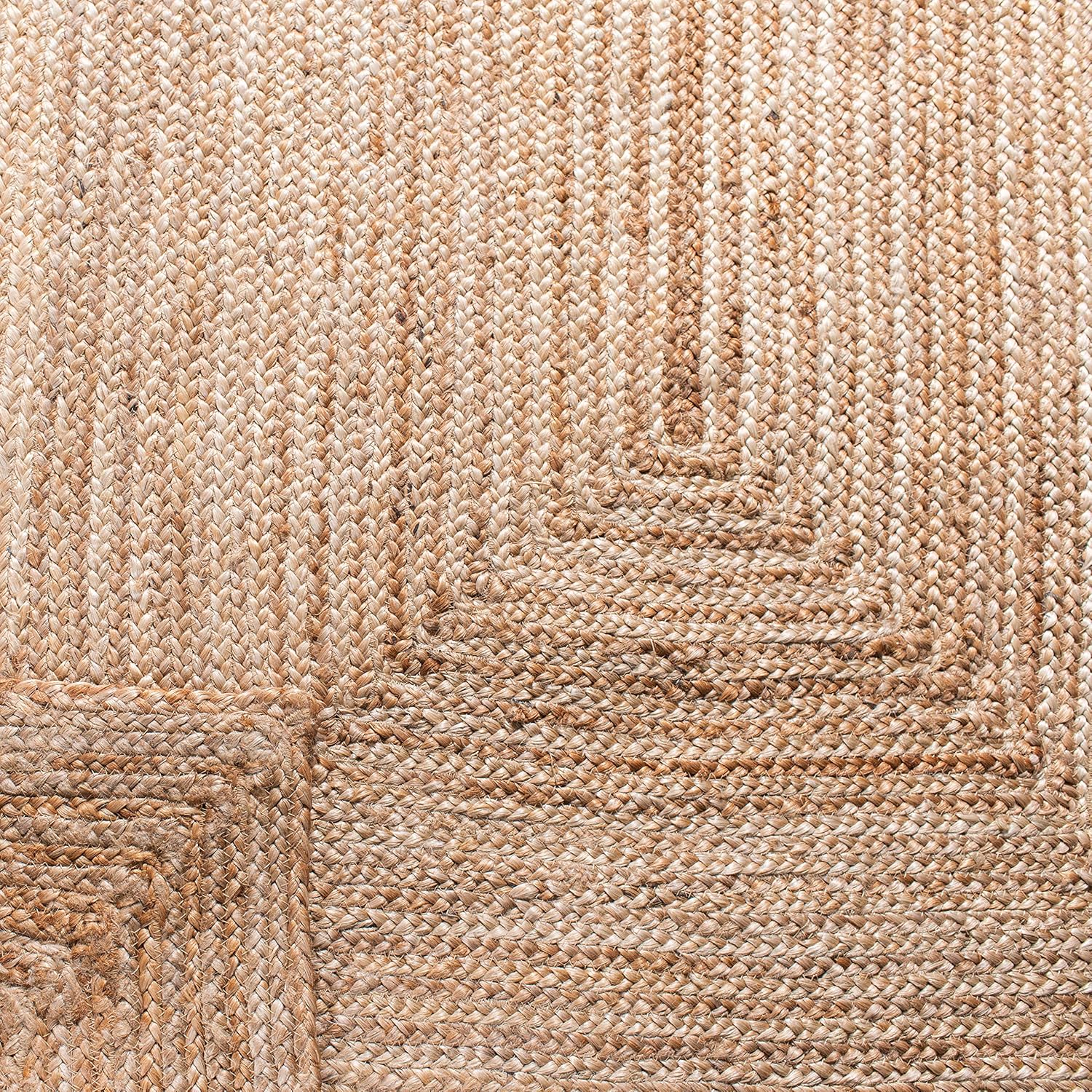 SAFAVIEH Area Rug 6x9 - Cape Cod Collection - Natural Brown, Handmade Braided Flat Weave Jute (CAP252A)