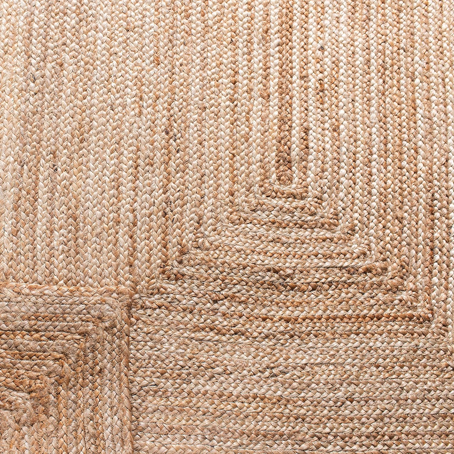 SAFAVIEH Area Rug 6x9 - Cape Cod Collection - Natural Brown, Handmade Braided Flat Weave Jute (CAP252A)